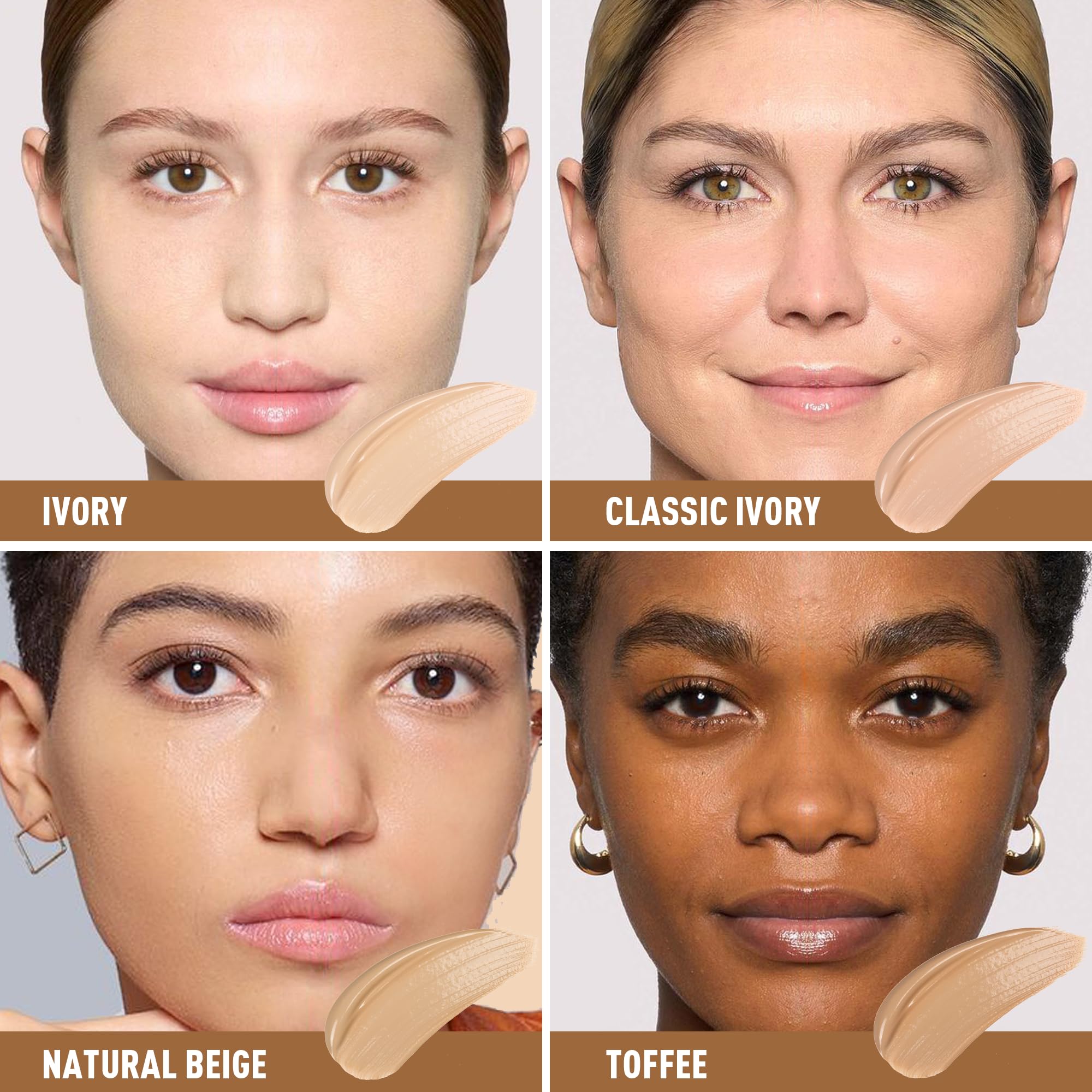 FV Waterproof Liquid Foundation with Matte Finish, Lightweight, Oil-Free, Natural Look Makeup for Combination & Oily Skin, Light to Medium Coverage,Natural Beige, 1 fl. oz.