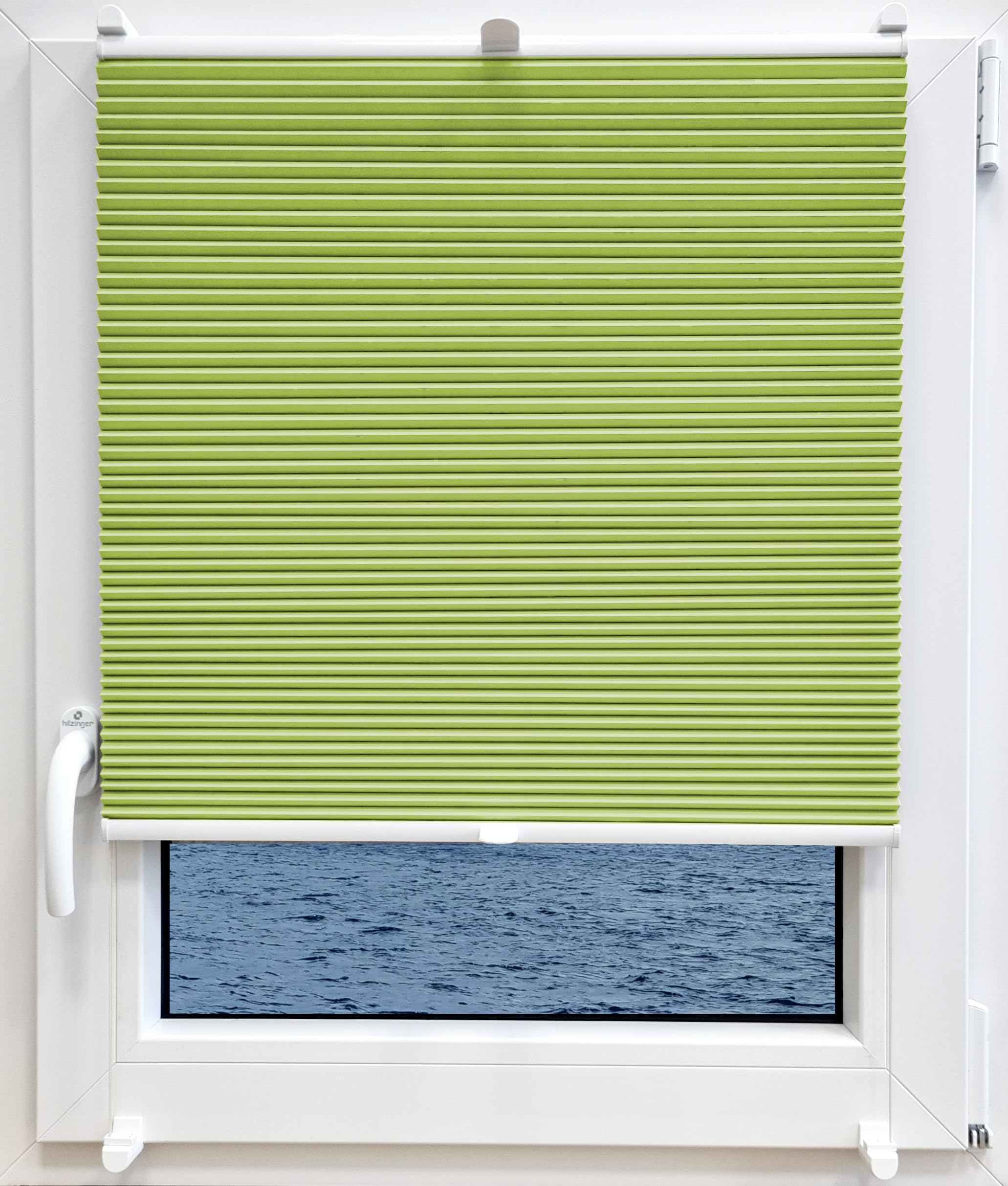 Wabenplissee ohne Bohren Plissee Rollo nach Maß Verdunkelungsrollo Thermorollo für Tür und Fenster Breite 35-140 cm Höhe 30-220 cm lichtundurchlässig Waben Thermo Beschichtung Silber