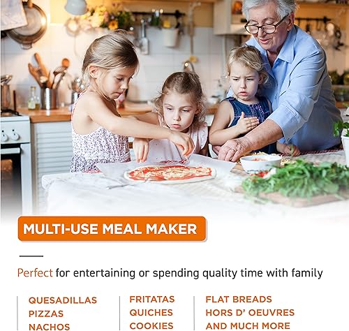 Miniatura 3 de Betty Crocker BC-4958CR Pizza Plus Comida eléctrica para hacer alimentos, 12 pulgadas, rojo