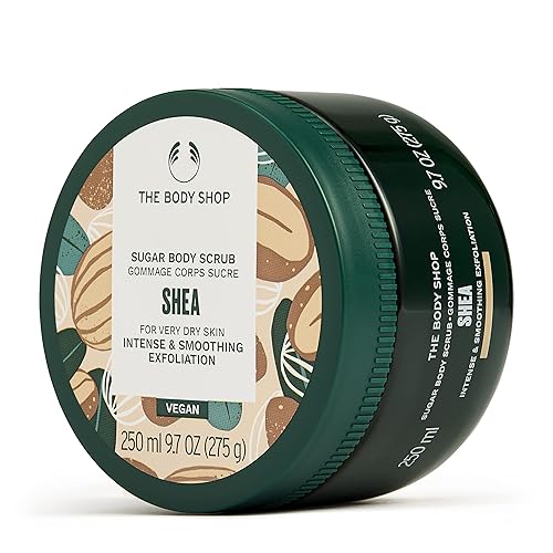 Miniatura 6 de The Body Shop Exfoliante corporal de azúcar de karité  Exfoliación intensa y suave para piel seca  Vegano  9.7 oz