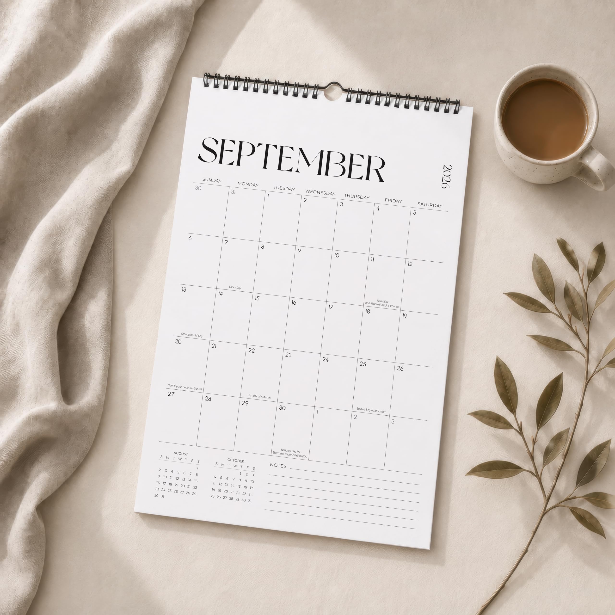 Jokotha Wandkalender 2026-2027, 18 monatlicher Wandkalender von Juli 2026 bis Dezember 2027, 27,9 x 43,2 cm, Doppeldrahtbindung, Hängekalender für Zuhause & Büro, vereinfacht