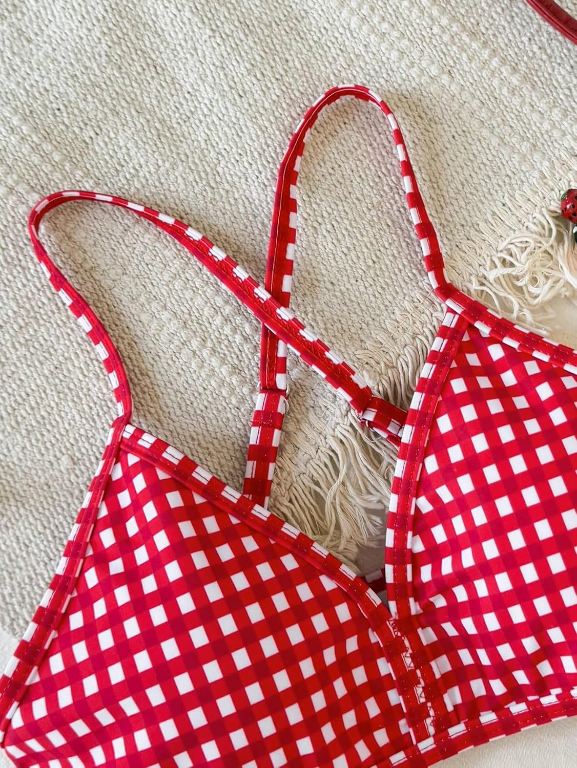 Girls 2 Pieces Bikini Swimsuit High Waisted Bikini Set Polka Dot Bathing Suits