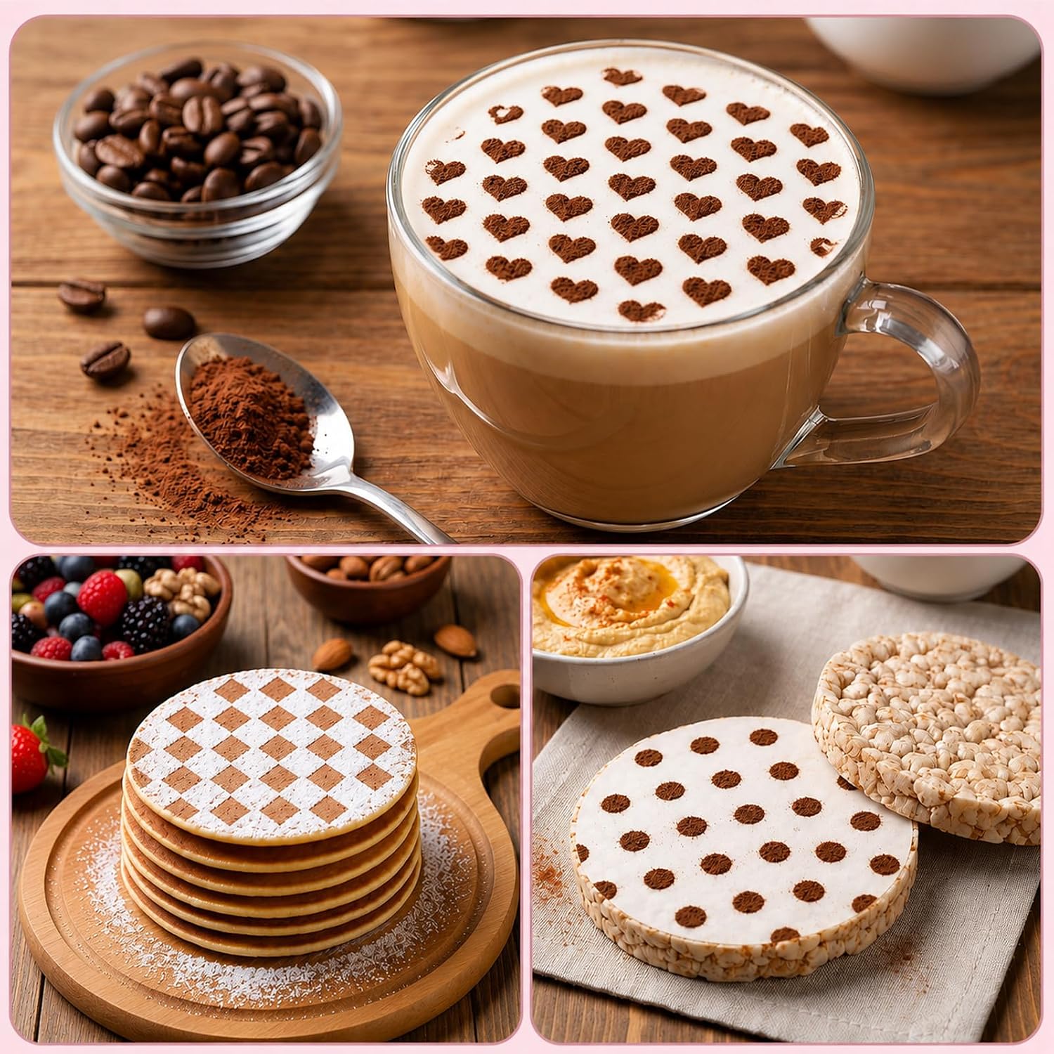 16Pcs 5.5×5.5" Cookie Stencils Airbrush Stencils for Crafts Reusable