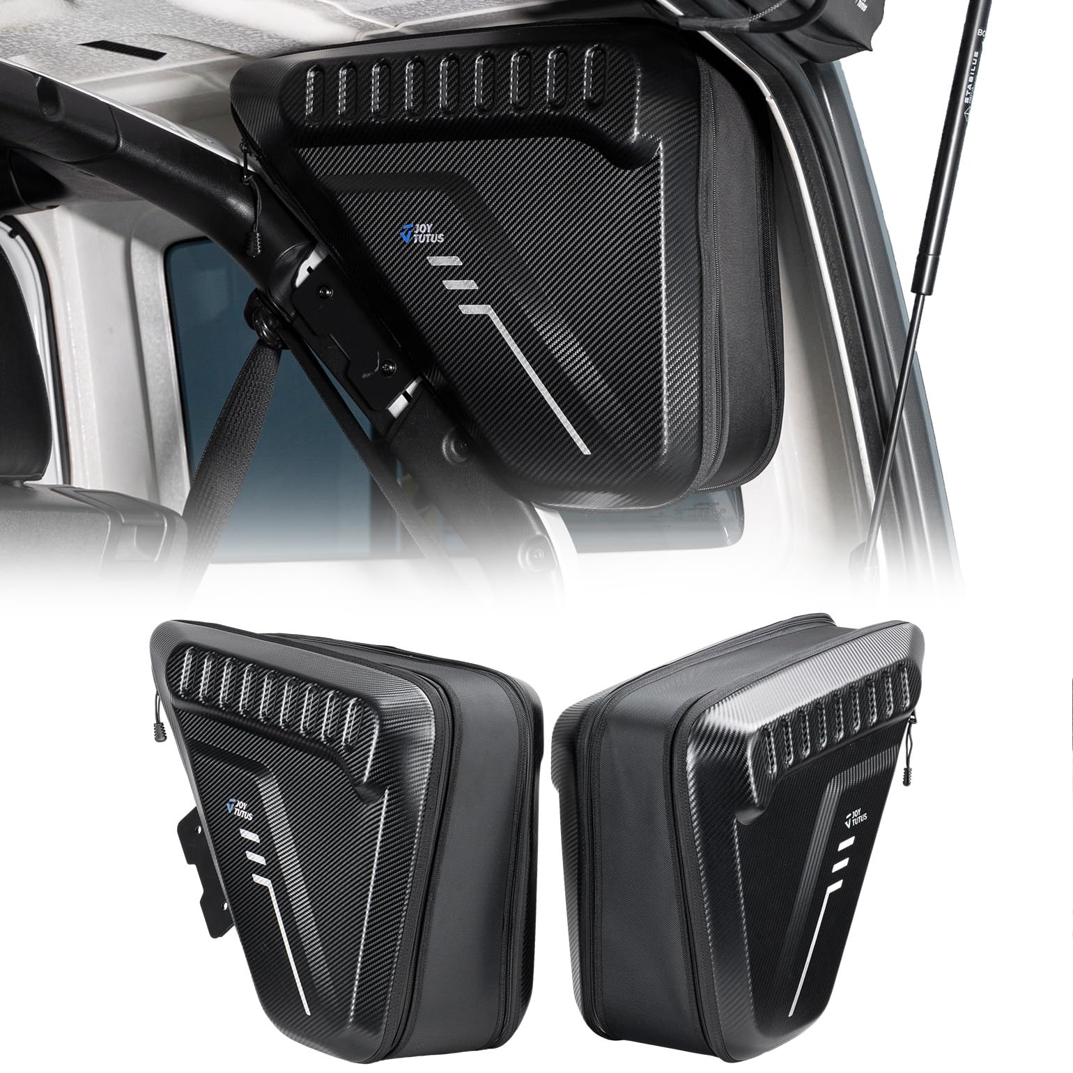 Borsa Organizer per Roll Bar Compatibile con 2018-2023 Wrangler JLU 4 Porte, Borsa da Sella per Gabbia di Sicurezza