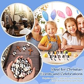 Bememo 25 Pcs Little Jesus Figures Original Design Jesus Love You Mini Rubber Toys to Hide and Seek Christmas Religious Party Favors Sunday School Baptism Gifts(Retro Color)