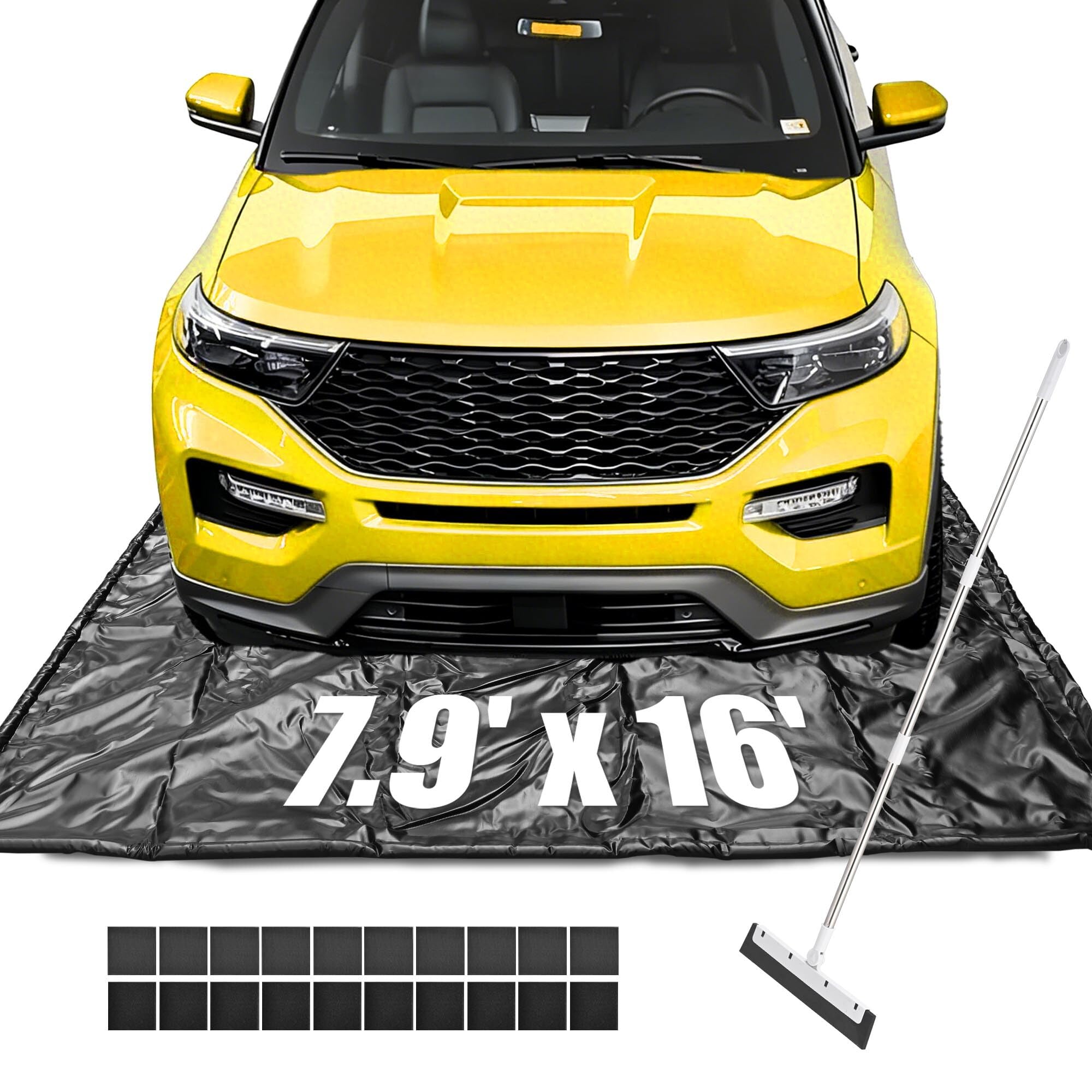 Yescom Containment Mat 79x16 Non-Slip Garage Floor Mat Heavy Duty Waterproof for Cars SUV Protection from Snow Rain