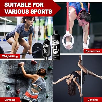 Superior Grip Liquid Chalk 60 mL / 350 mL Mess-Free Gym Chalk for Weightlifting, Gymnastics, Rock Climbing, Fast Drying, Strong Grip Formula.