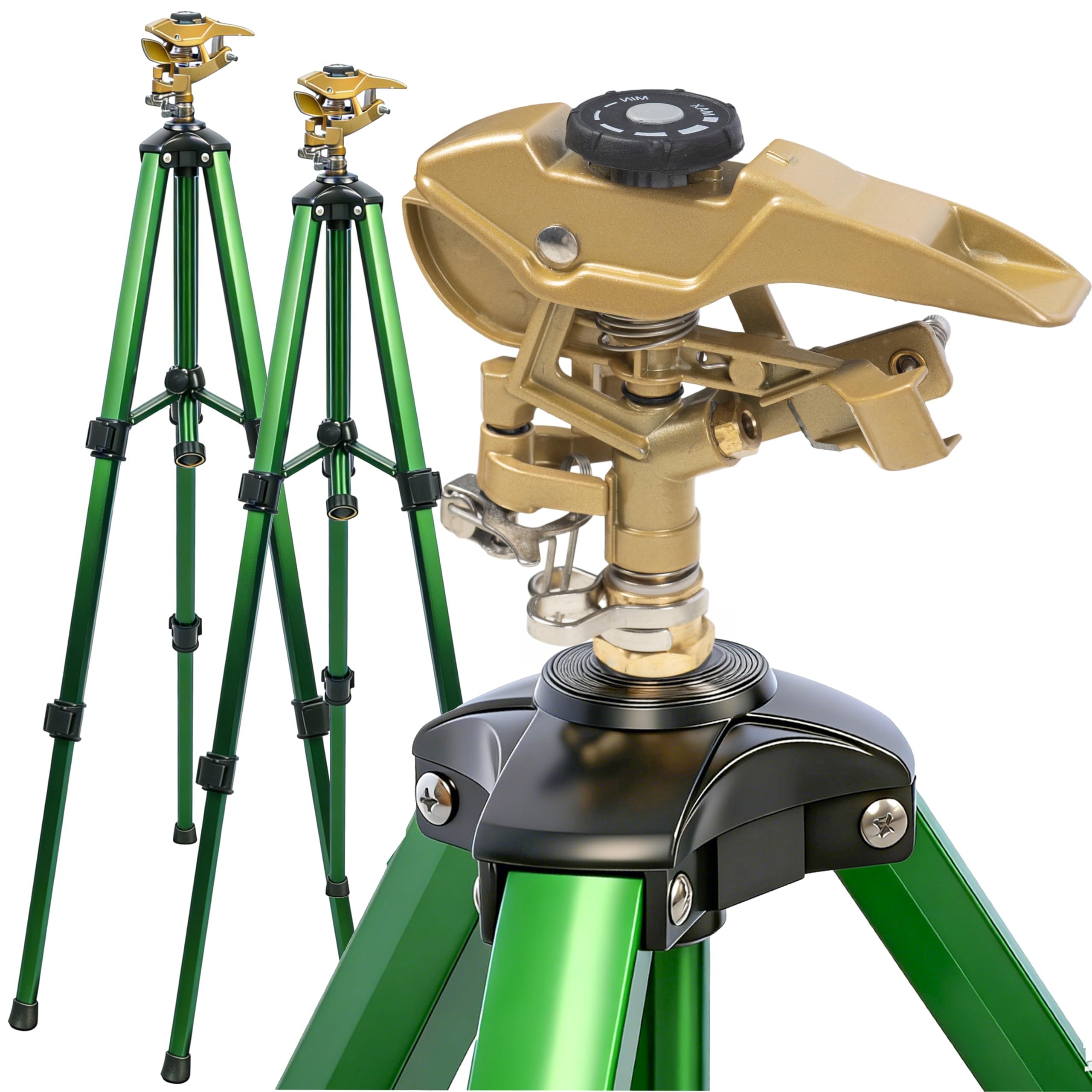 Hourleey 2 Pack Impact Sprinkler on Tripod