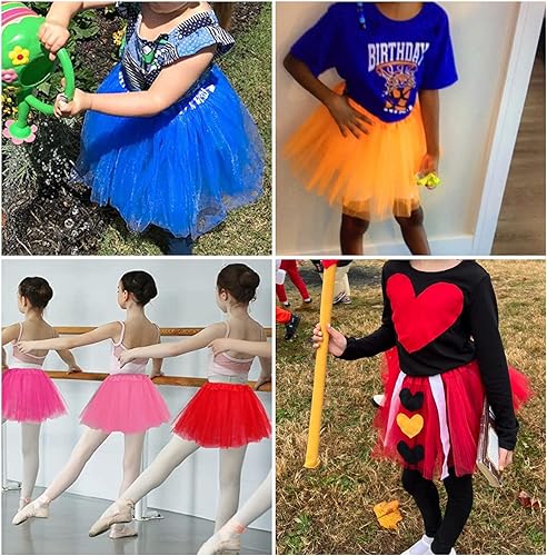 Miniatura 5 de Faldas tutú para niños de 3 capas de tul, se adaptan a la mayoría de niñas pequeñas y grandes de 4 a 11 años para disfraz de fiesta de baile