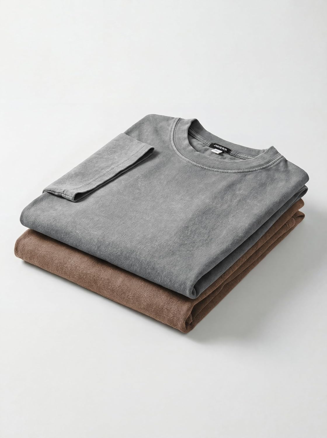 JMIERR 2 Pack Oversized T Shirts for Men Women Vintage Wash 100% Cotton Crewneck Heavyweight Tee Tops - Image 8