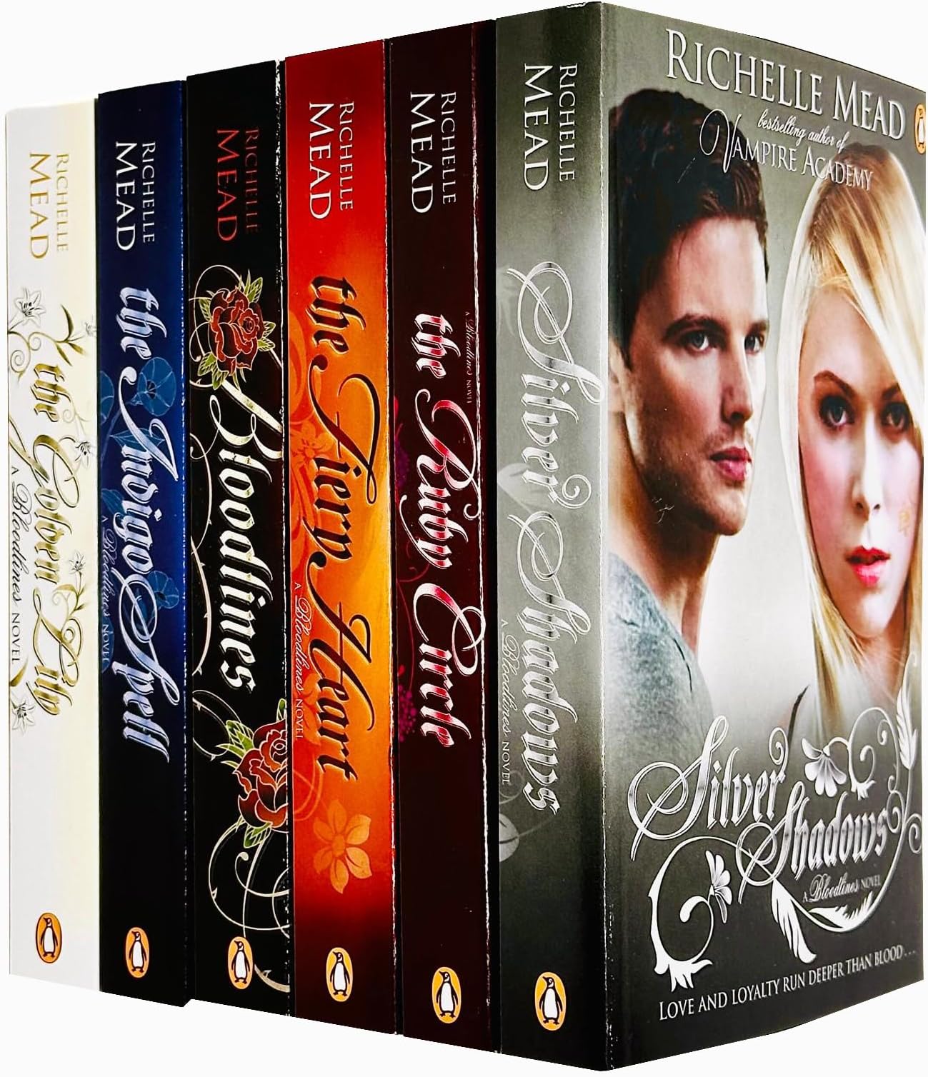 Richelle Mead Bloodlines 6 Books Collection Set (Bloodlines, The Golden Lily, The Indigo Spell, The Fiery Heart, Silver Shadows, The Ruby Circle)