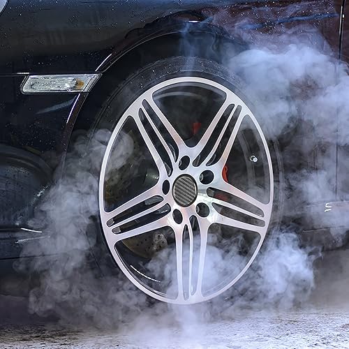 Miniatura 3 de X AUTOHAUX 4 tapacubos centrales de rueda de 2.32 pulgadas (2.362 in), cubiertas universales, piezas de tapa de cubo para coche, base negra,