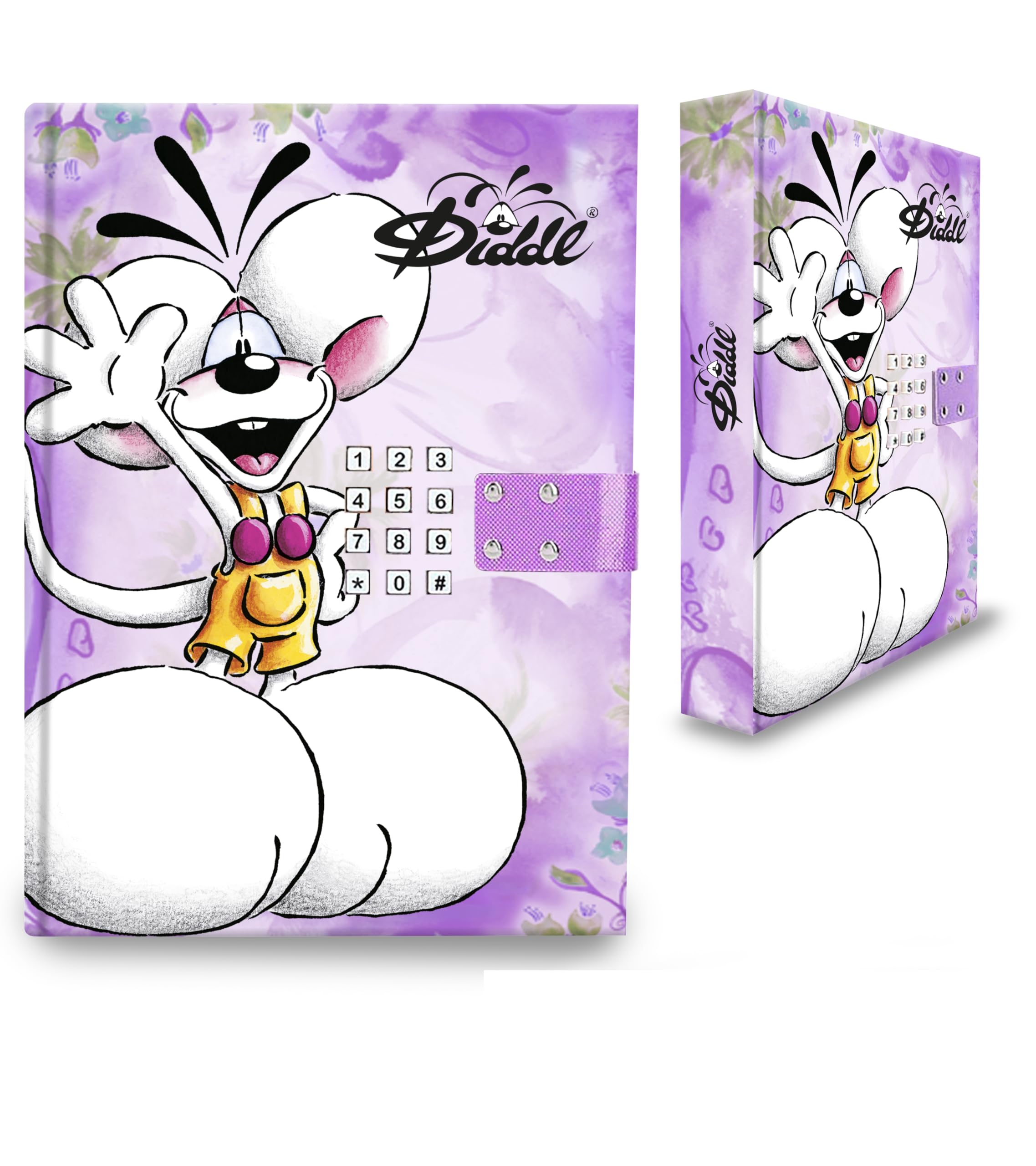 Journal secret digicode Diddl carnet verrouillable code musique fille - 3