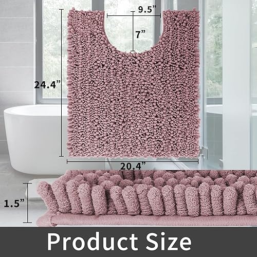 Miniatura 525 de Yimobra - Tapete de baño largo de felpilla, grande de 55.1 x 24 pulgadas, microfibra gruesa, absorbente, extrasuave, antideslizante, peludo, lavable