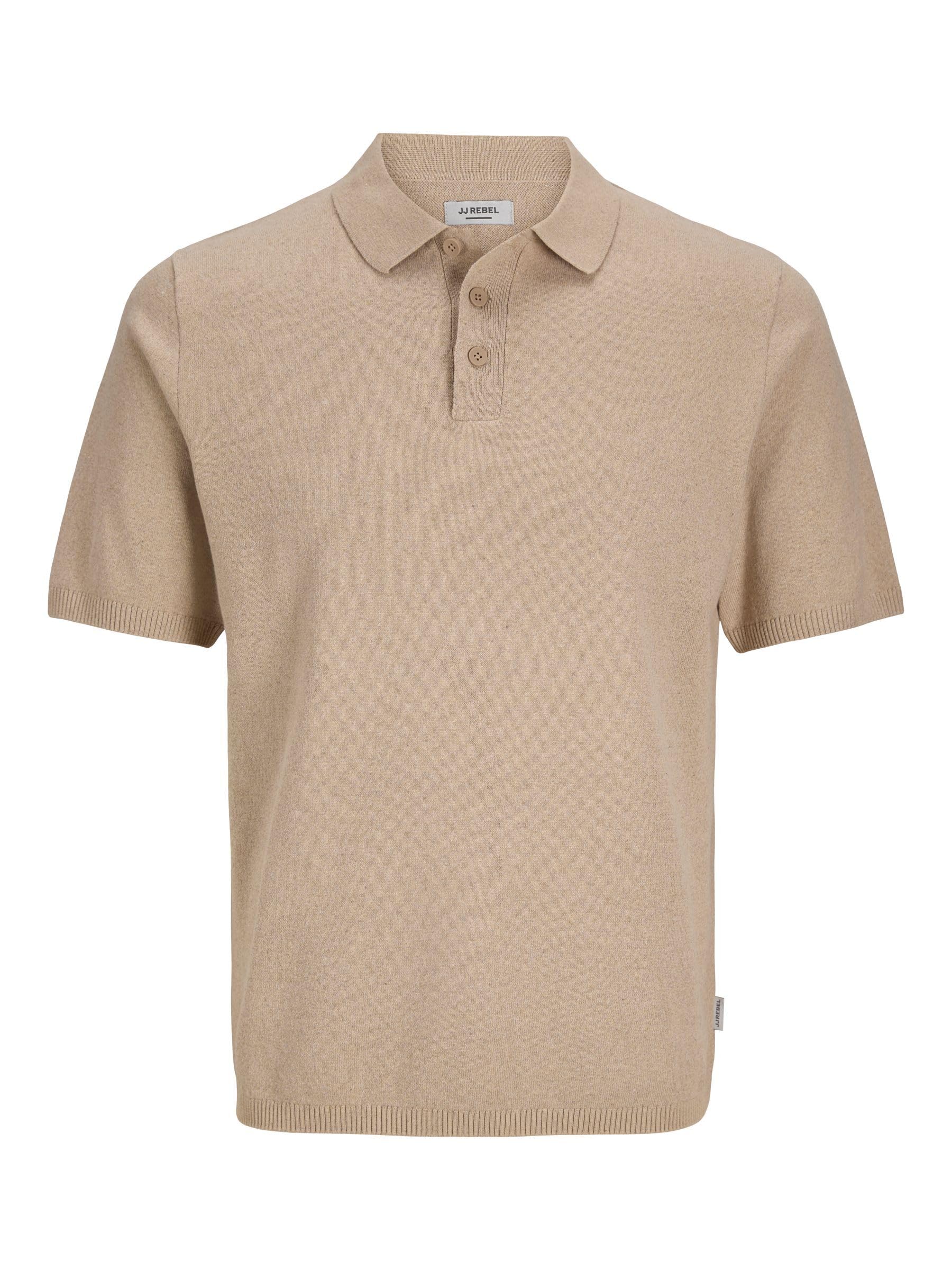 JJ REBEL Jrebcallum Knit Polo Ss, Crockery., L