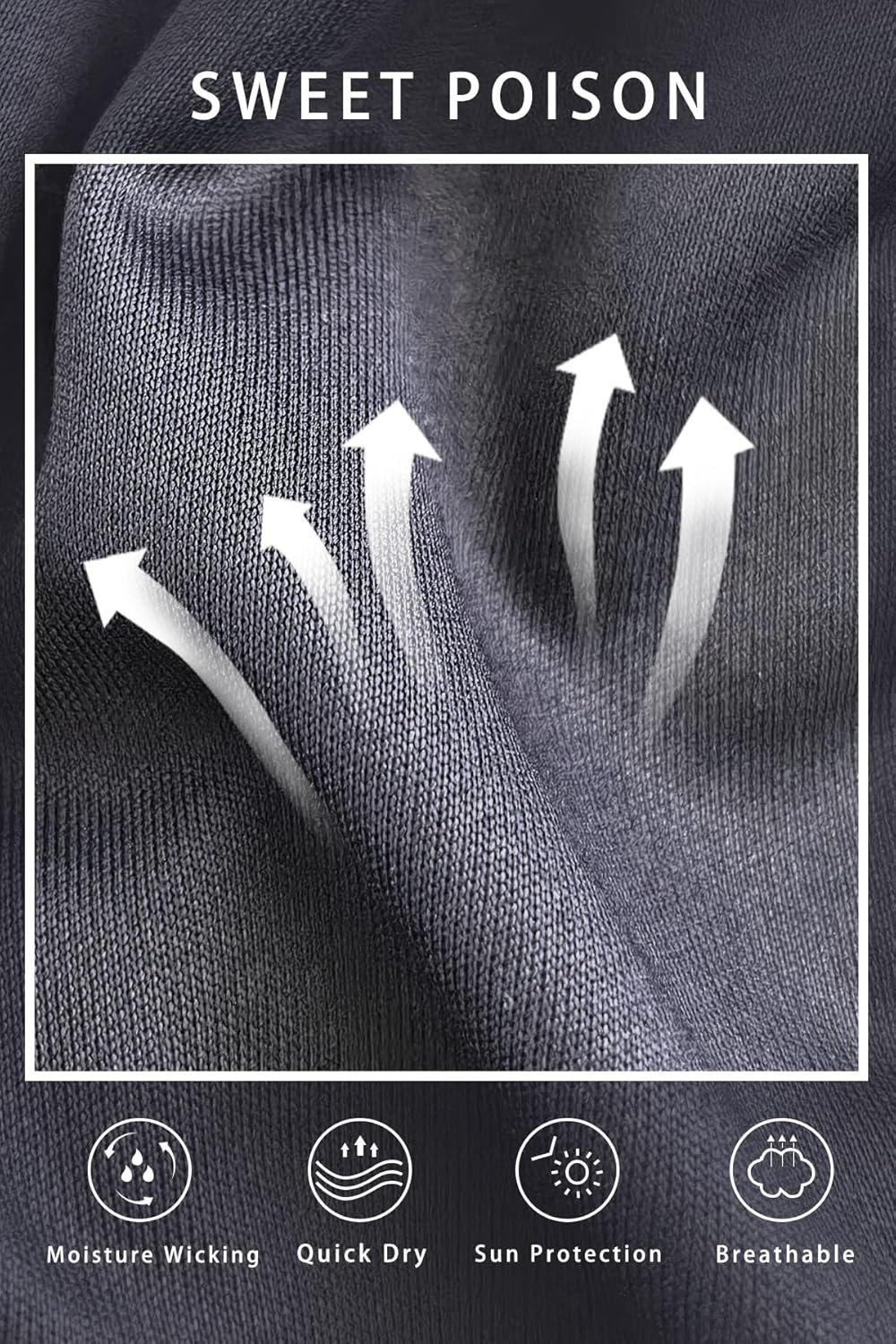 SWEET POISON Men's UPF 50+ Sun Shirts Long Sleeve UV Protection Lightweight Dry Fit T-Shirt for Athletic Outdoor Tee - Image 4