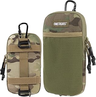 OneTigris Cell Phone Holster - Belt Holder Molle Pouch Cell Holder for Belt with Loop, Cell Pouches for Screen Size 4.7"-6.7"