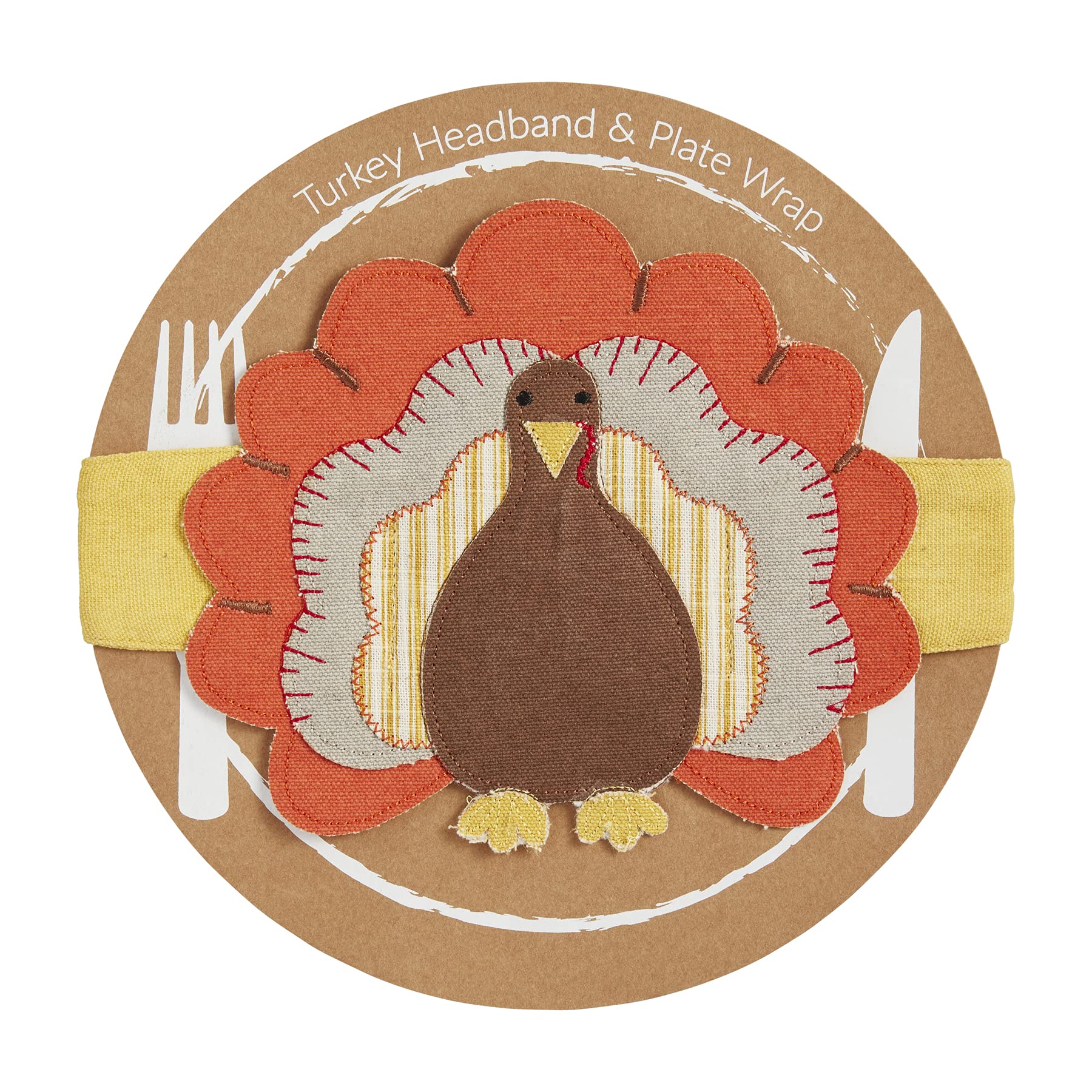 Mud Pie Children's Thanksgiving Turkey Headband, Orange