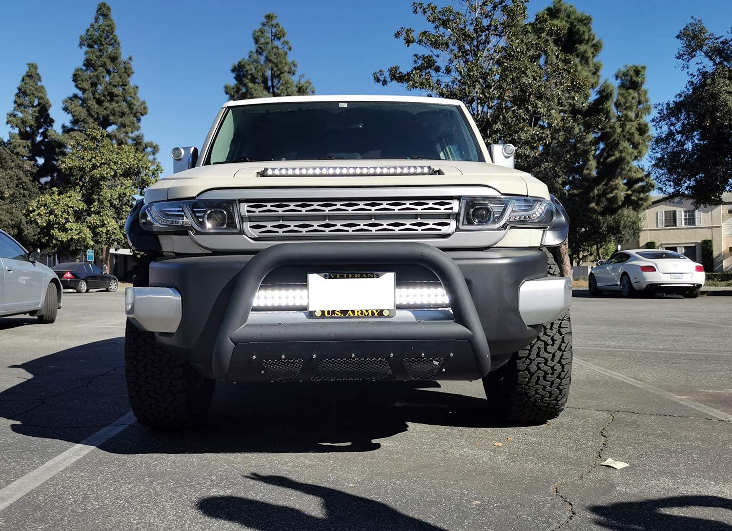 iJDMTOY Lower Grille 30-Inch LED Light Bar Kit Compatible with 2007-14 Toyota FJ Cruiser Includes 1 180W High Power LED Lightbar Lower Bumper Opening Mounting Brackets & OnOff Switch Wiring K product thumbnail 7