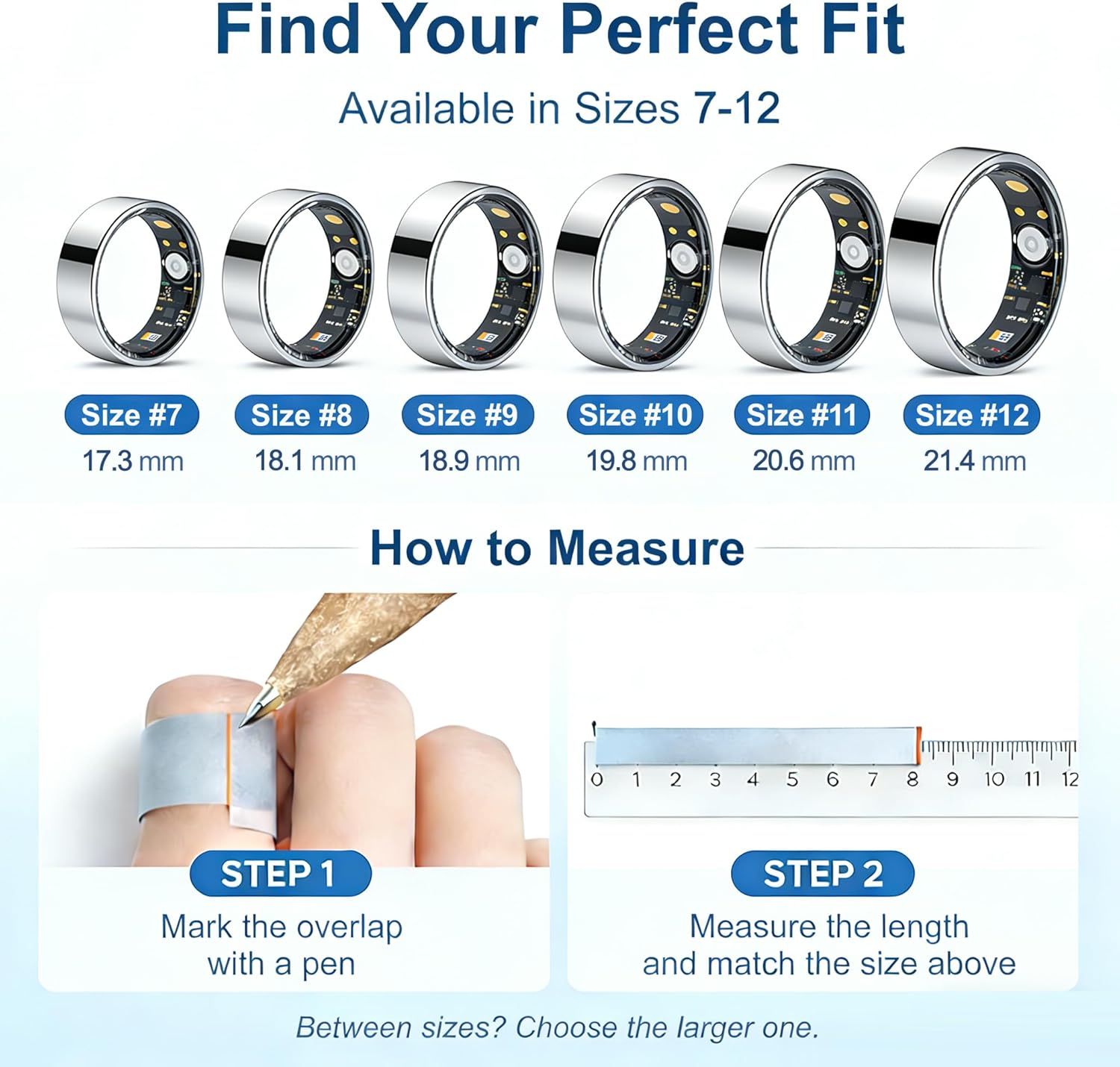 Smart Ring Health & Fitness Tracker for Men & Women, Heart Rate, SPO₂, Sleep & Activity Monitoring, IP68 Waterproof, Long Battery Life, Family Care Mode, No Subscription Fee (Silver, 12) 3 81shN8rd4AL. AC SL1500
