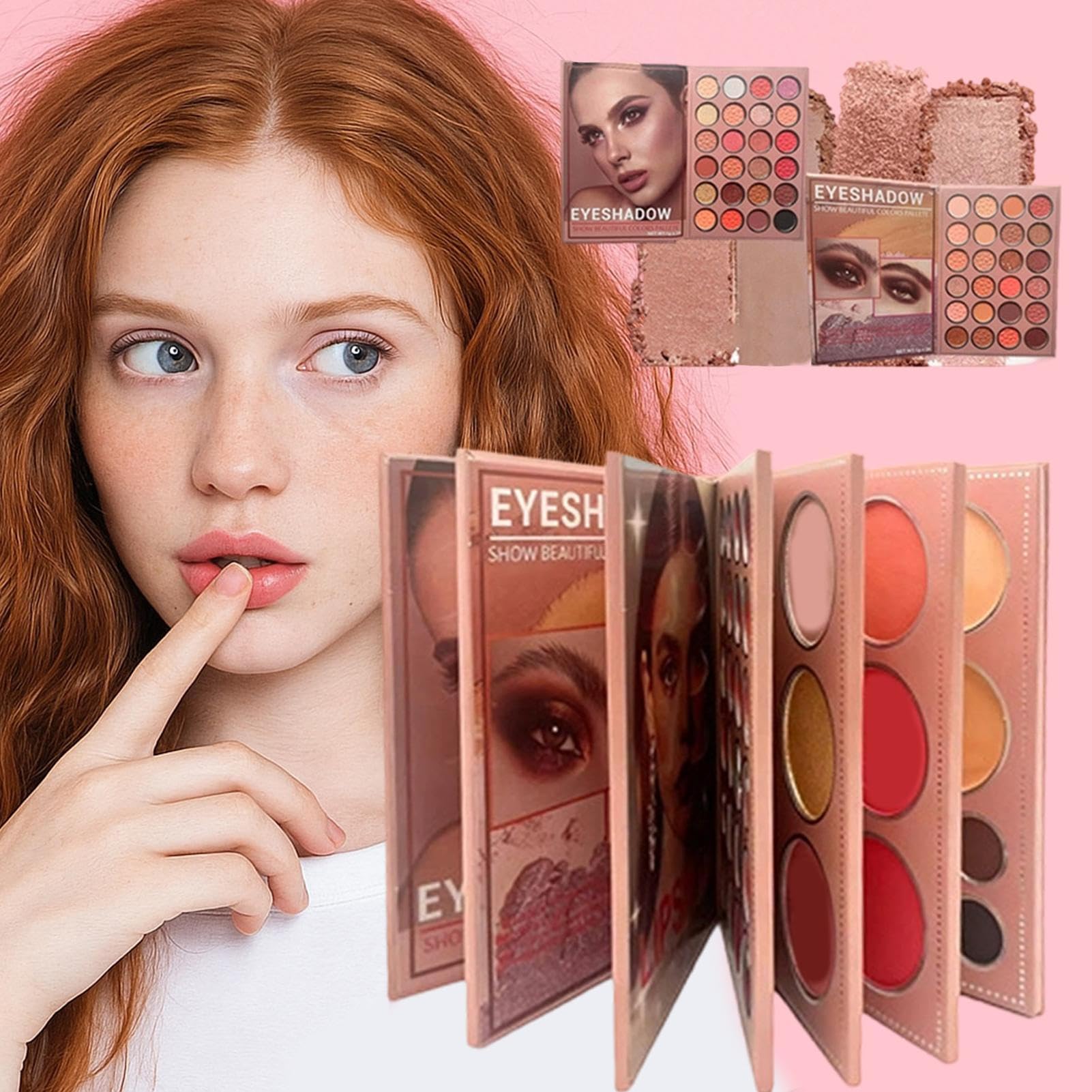Palette Per Trucco A Libro Multicolore 6 | Trucco Viso Blush Contour Palette Per Principianti Donne Ragazze Uso Quotidiano Matrimonio Viaggio Festa Compleanno Natale