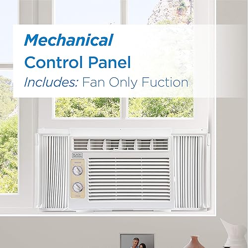 Miniatura 3 de BLACK+DECKER Aire acondicionado de ventana de 5000 BTU, unidad de ventana de CA que enfría hasta 150 pies cuadrados, unidad de aire acondicionado