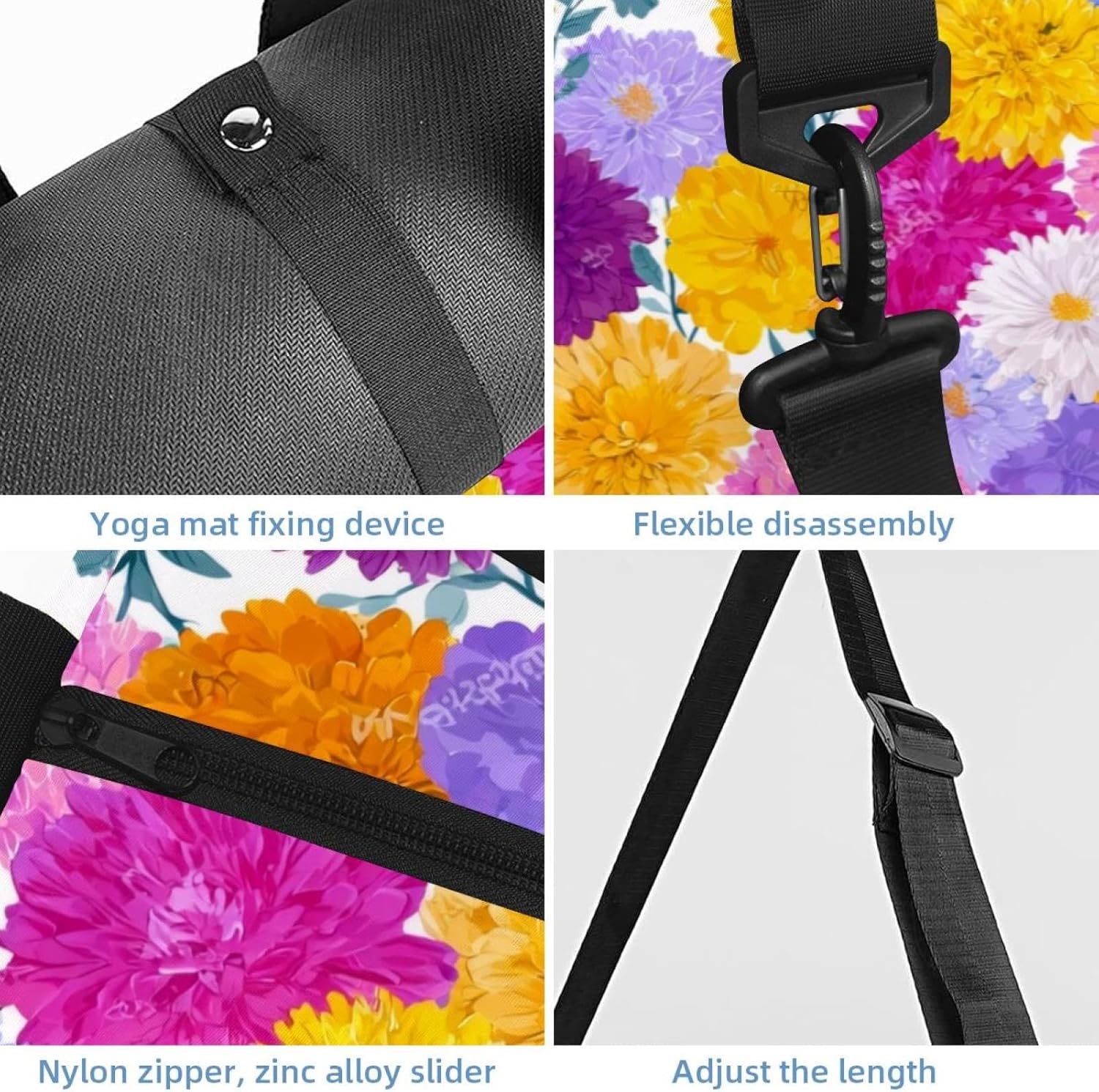 Yoga Mat Bag, Gym Workout Bag with Shoe Compartment, Turtle Pilates Bag for Women, Quick Access Storage Yoga Tote Bag for Sports Travel Office