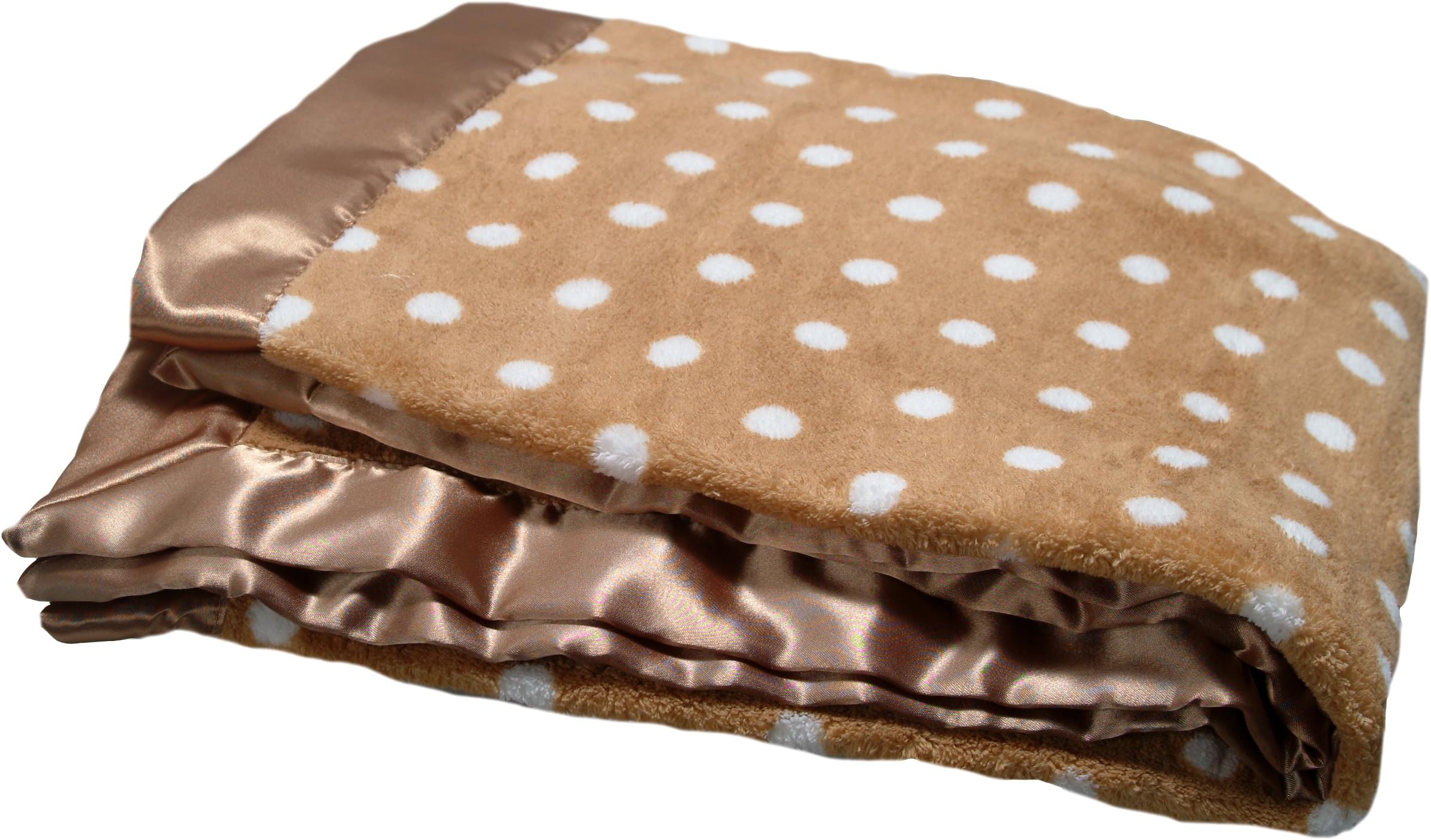 Pickles Bubbles Polka Dot Baby Blanket, Brown