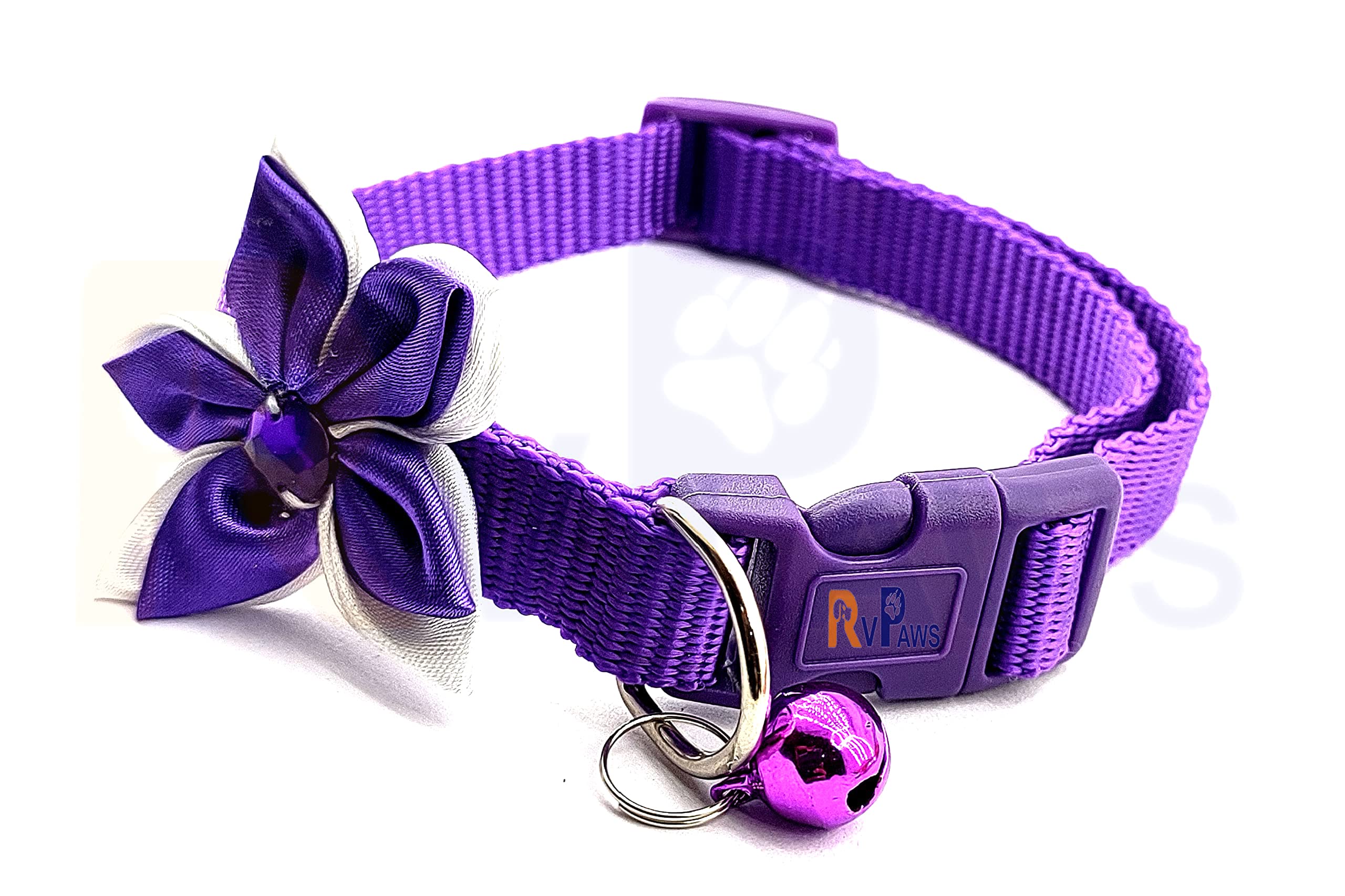 RvPaws Dog Collar with Bell-Bow Tie Cute Safety Collars for Puppies and Small Dogs, Adjustable Cat Collar Flower Design (Small, 15 MM, Purple) (B0BY33VQPR) Amazon Price History, Amazon Price Tracker