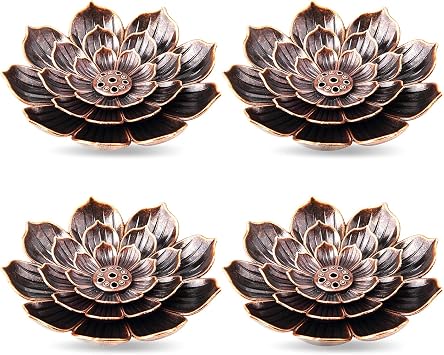 4Pack Incense Holder Cone Incense Burner Holder with Ash Catcher for Home Office Fragrance Accessories
