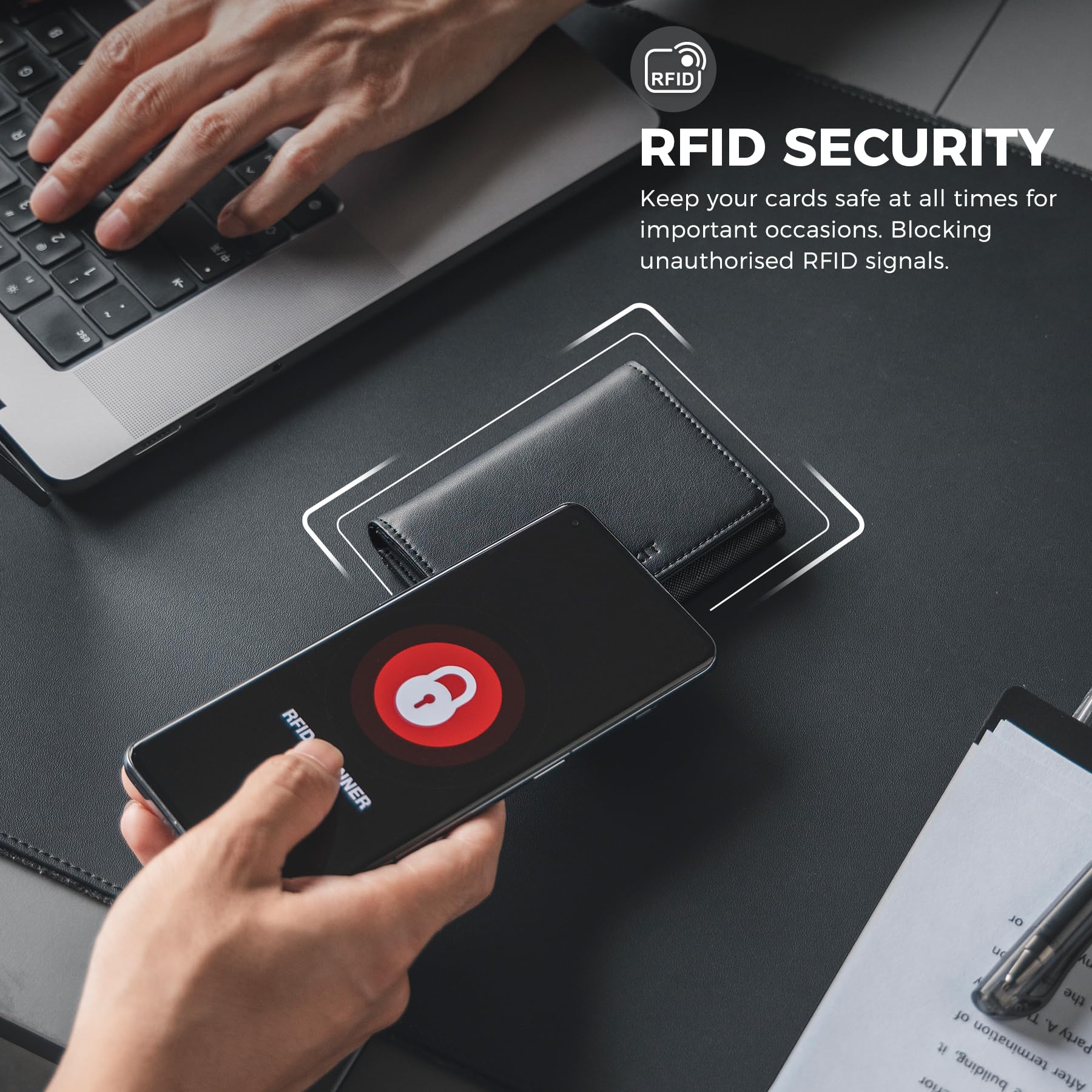 VULKIT Porte Cartes de Visite en Cuir pour Hommes étui pour Cartes de Visite Blocage RFID étui pour Cartes de Crédit Portefeuille avec Fermeture Magnétique