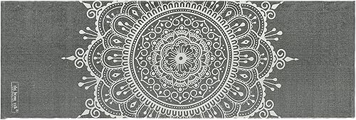 Vista 8 de Tapete de yoga tejido a mano 100% algodón, tejido a mano, tejido grueso hecho en la India, para ejercicio de suelo de gimnasio, corredor para Beige