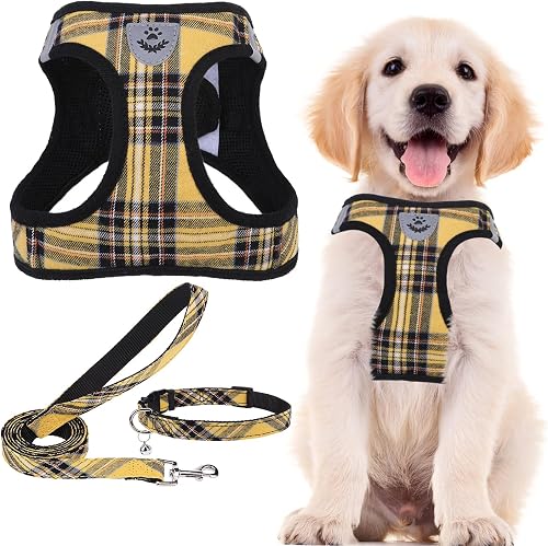 PUPTECK Dog Harness, Collar and Leash Set No Pull for Small Medium Sized