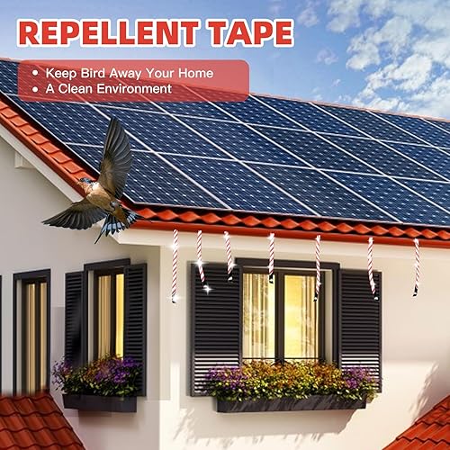 Miniatura 7 de Cinta adhesiva reflectante que mantiene alejados a los pájaros al aire libre, jardín, doble cara, gansos de miedo, paloma, pájaro carpintero