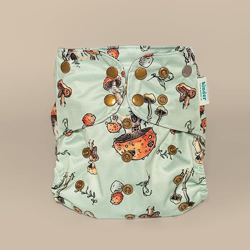 Miniatura 7 de Kinder Juego de 5 pañales de tela reutilizables para bebé, estilo bolsillo, camiseta atlética que absorbe la humedad, inserciones de viscosa de