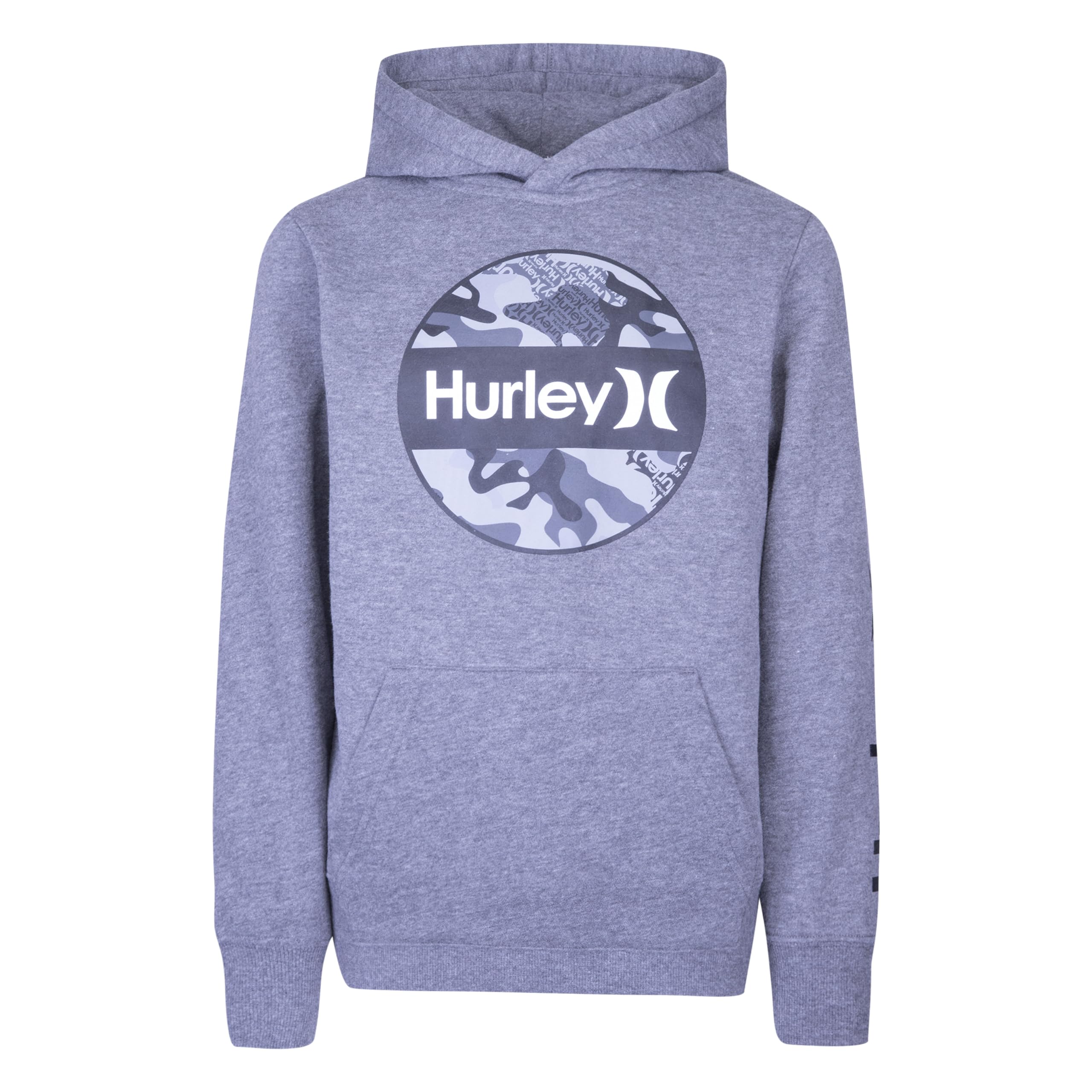 Hurley Boys Black Neon Hurley Logo Hooded Long Sleeved T-Shirt Hoodie Shirt L 12