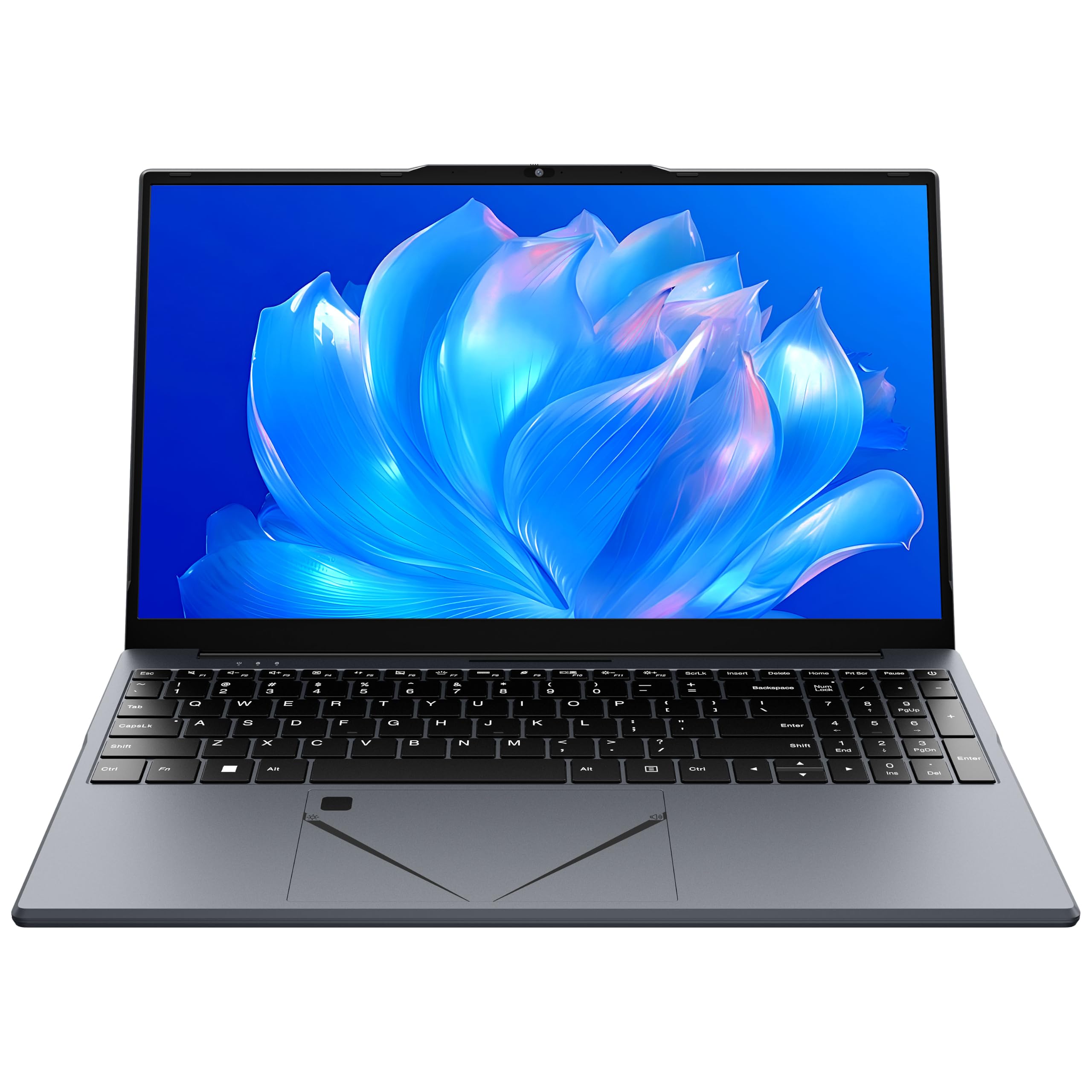 Amita Laptop 15,6 Zoll Full HD, Ryzen 5 3500U, 16 GB RAM, M.2 SSD, Notebook mit Nummernblock, Kameraabdeckung, Touchpad mit Schnellsteuerung für Lautstärke&Helligkeit (16GB+450GB)