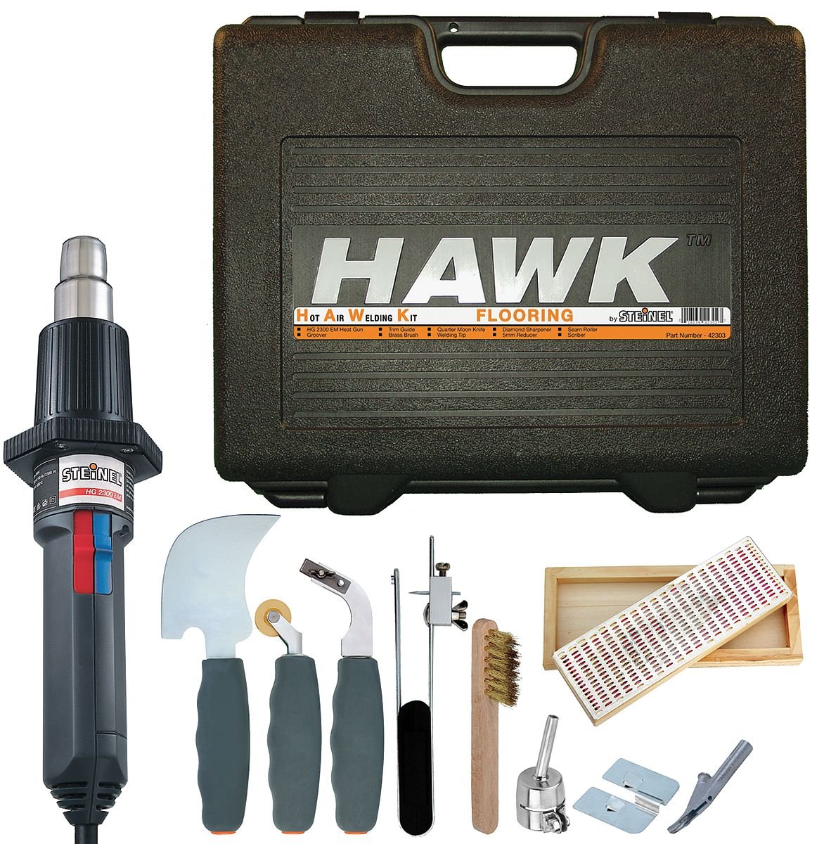 STEINEL HAWK Flooring Kit Flooring Heat Gun Kit 80-1250 F 14 6 A