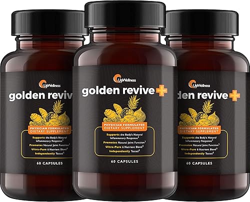 Miniatura 8 de UpWellness Golden Revive + - Alivio del dolor en las articulaciones con Quercetina, Magnesio y Cúrcuma - 60 Cápsulas - 6 Ingredientes activos para