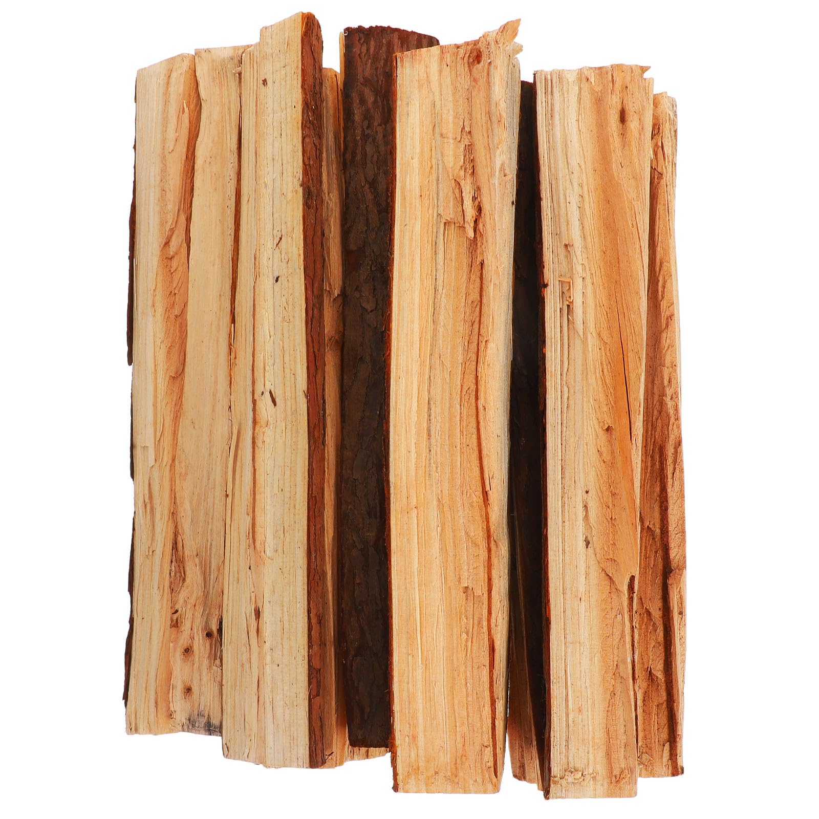 10 Troncos de Chimenea Decorativos de Madera Marrón Estilo Rústico para Decoración de Interiores y Fiestas al Aire Libre