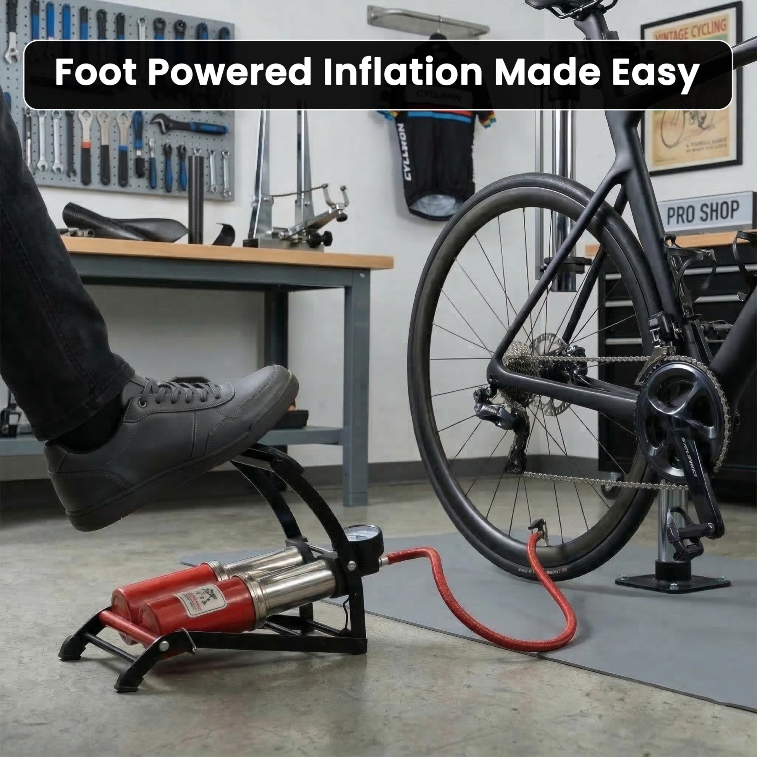 Aspect Foot Pump with Pressure Gauge, Compact Heavy duty For Car Tyres Pressure Gauge — view 7