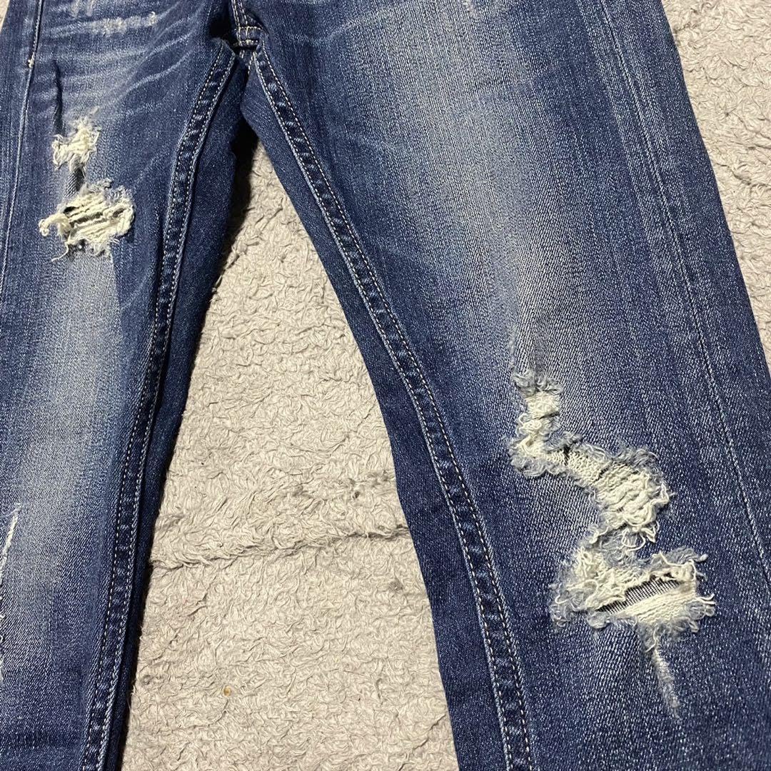 Amazon.co.jp: GYDA ジェイダ BOTH RIPPED スキニーデニムパンツ  