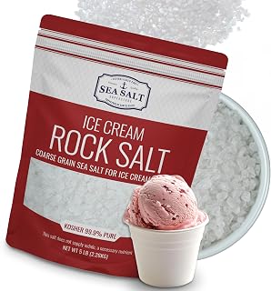 Rock Salt for Ice Cream Making, Universally Compatible Coarse and Non-Iodized Salt for All Ice Cream Maker, 5lb Bag