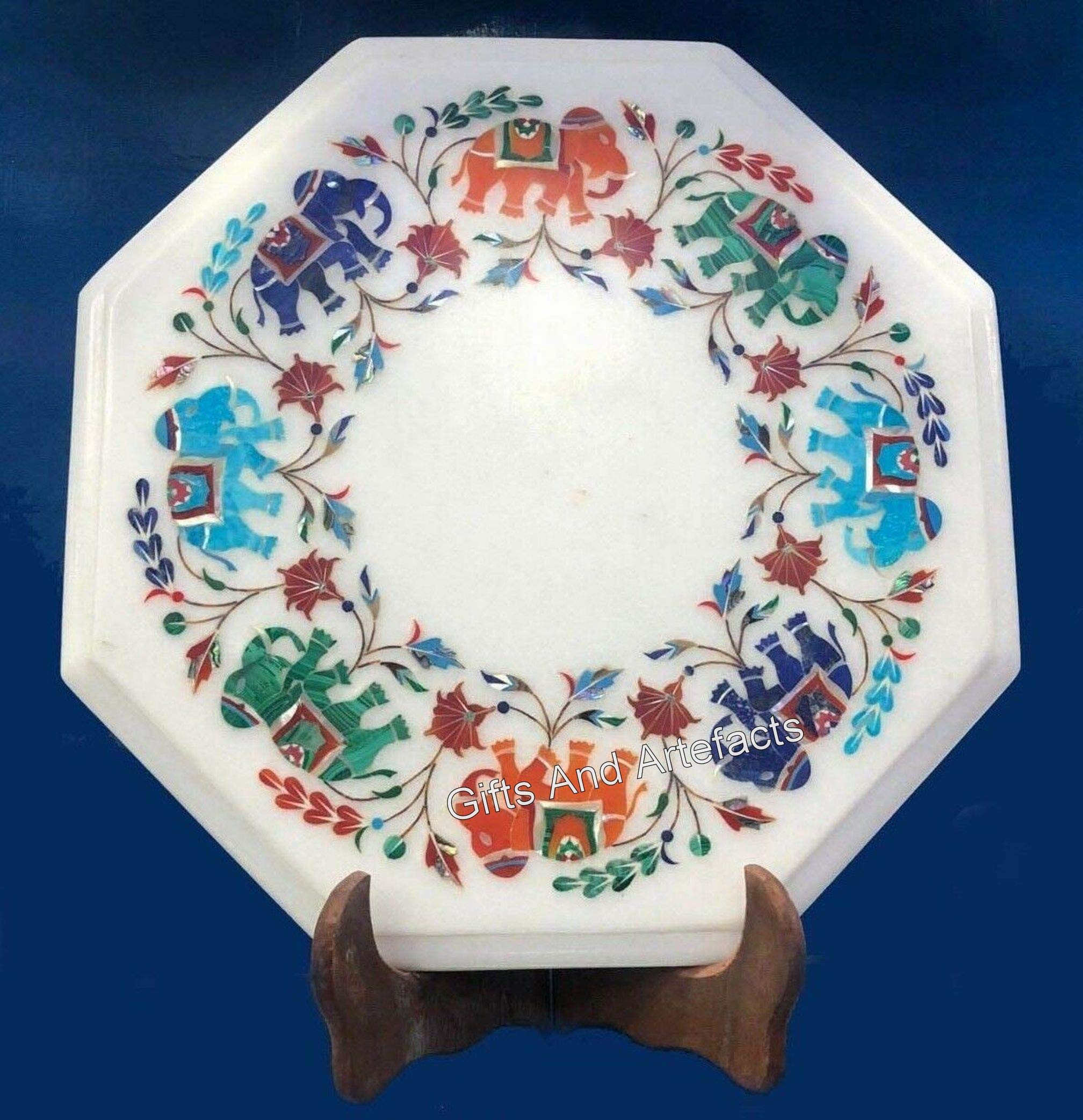 Table basse octogonale 30,5 cm décorative pour salle de restaurant