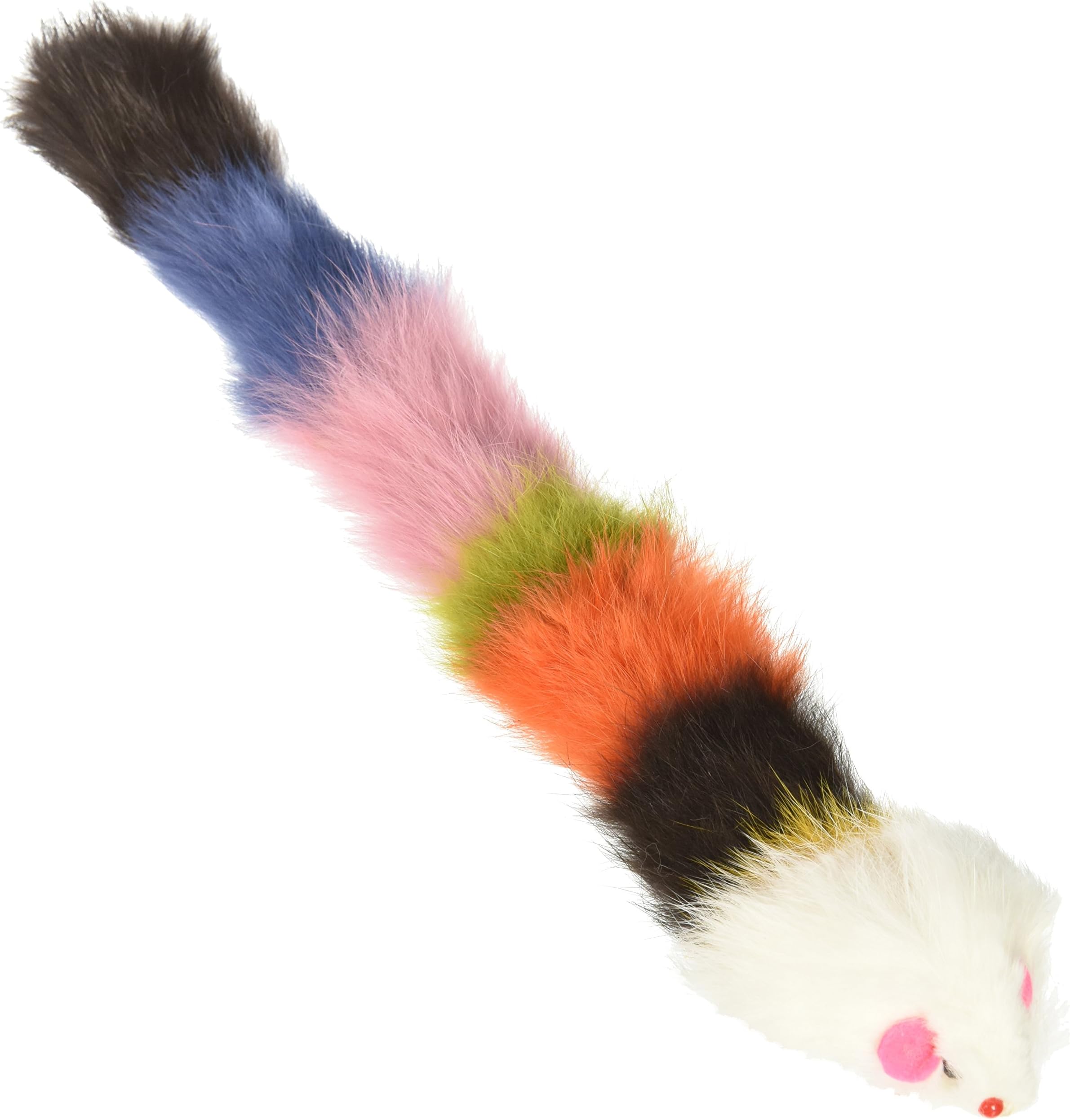 Iconic PetFur Weasel Toy, Multicolored