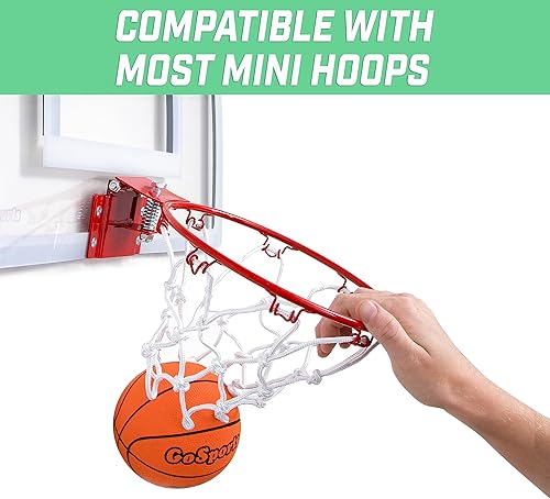 Miniatura 3 de GoSports Mini baloncesto de 5 pulgadas, paquete de 3 con bomba de alta calidad, perfecto para mini aros o entrenamiento
