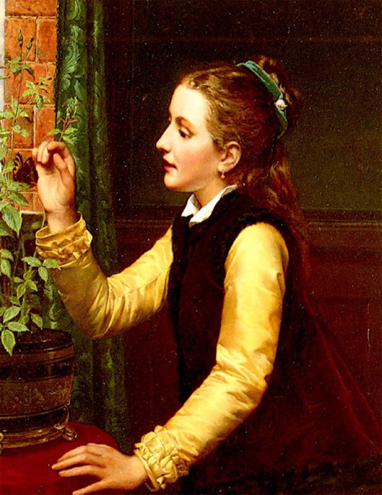 SERENDIPITP Retro Picture Poster Wall Art Pictures Painting the Butterfly by Jan Frederik Pieter Portielje Wall Art Canvas Print for Wall Decor 60x90cm