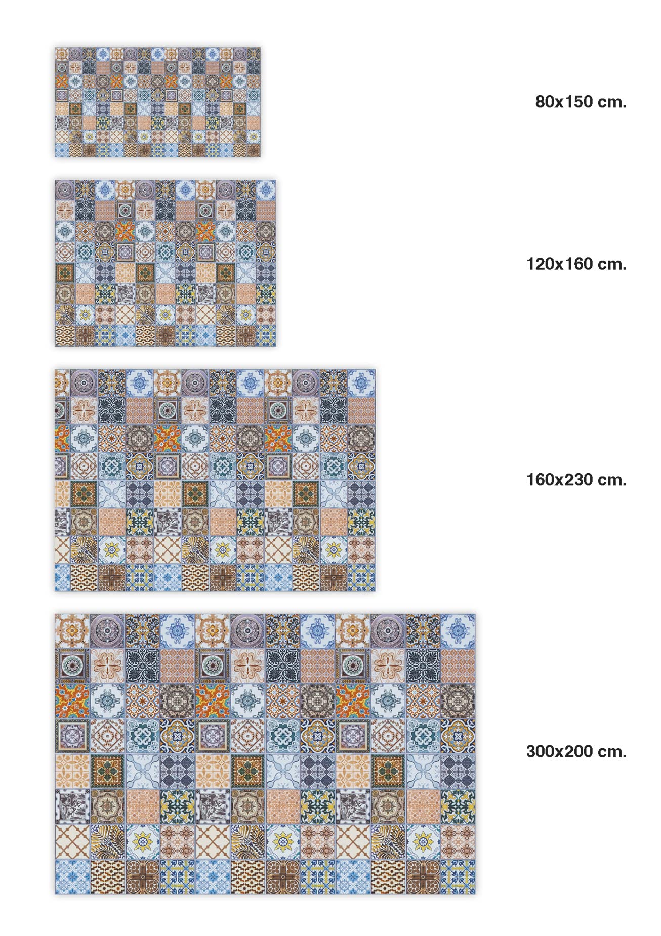 Panorama Alfombra Vinílica - Modelo Hidráulica Níjar Original 80x200 cm - Varios tamaños - Decoración Hogar, Cocina, Salón