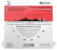 Vista 2 de Cuerdas para guitarra acústica de bronce fosforado D'Addario, blanco negro rojo azul