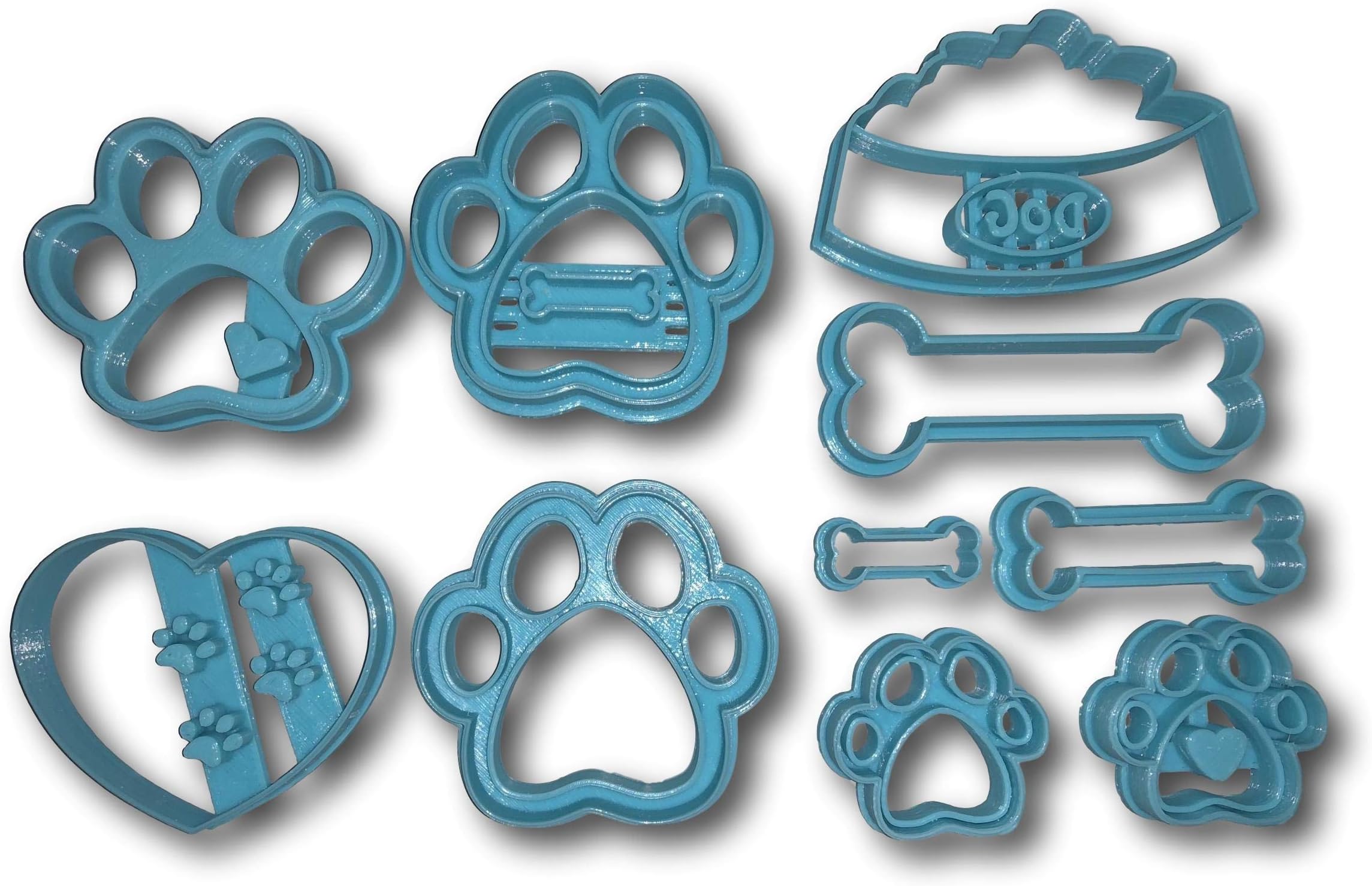 Dog Bone and Paw Limited Edition Cookie Cutter Set of 10